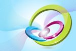 Abstract Background with Colourful Rings Design